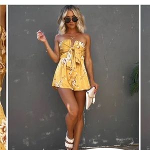 Salerno strapless satin romper size medium